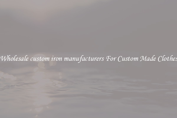 Wholesale custom iron manufacturers For Custom Made Clothes