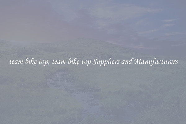 team bike top, team bike top Suppliers and Manufacturers