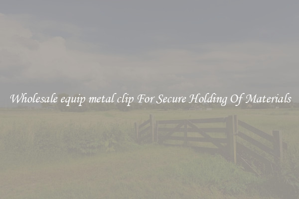 Wholesale equip metal clip For Secure Holding Of Materials