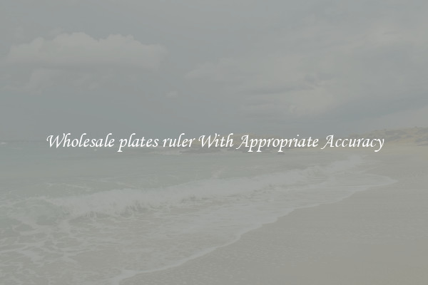 Wholesale plates ruler With Appropriate Accuracy