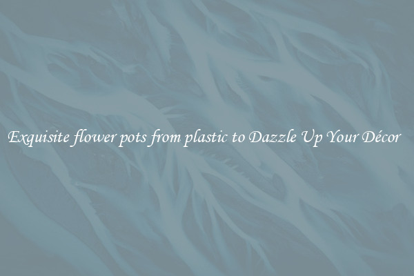 Exquisite flower pots from plastic to Dazzle Up Your Décor  
