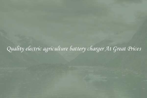 Quality electric agriculture battery charger At Great Prices