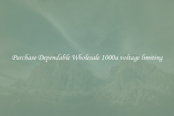 Purchase Dependable Wholesale 1000a voltage limiting