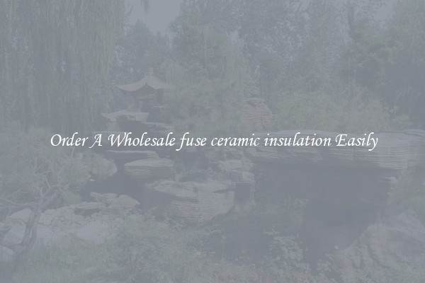 Order A Wholesale fuse ceramic insulation Easily