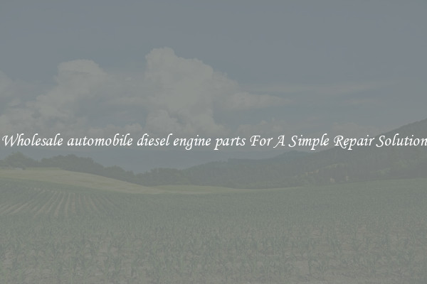 Wholesale automobile diesel engine parts For A Simple Repair Solution