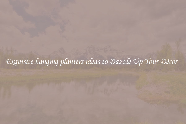 Exquisite hanging planters ideas to Dazzle Up Your Décor  