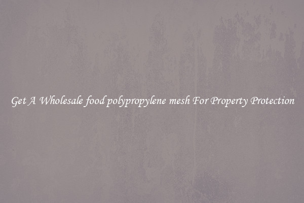 Get A Wholesale food polypropylene mesh For Property Protection