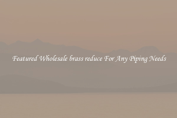 Featured Wholesale brass reduce For Any Piping Needs